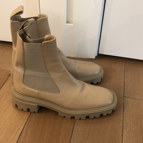 Zara beige Chelsea combat boots size 41 - Picture 4 of 6